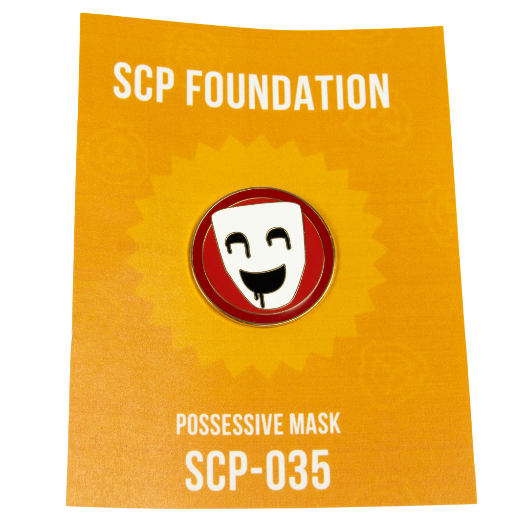 The Possessive Mask SCP 035 Hard Enamel Gold Pin 